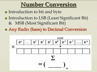Lsb Byte Order Chapter one: NUMBER SYSTEM and operations.PDF