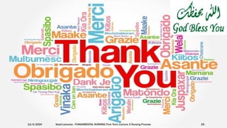 12/4/2020 Seed Lectures - FUNDAMENTAL NURSING First Term Lecture 2 Nursing Process 25
 