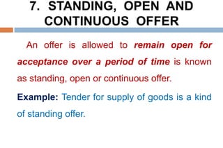 Standing Offer Example Offer | PPT