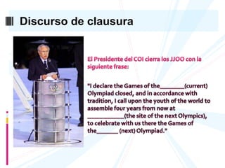 Discurso de clausura
 