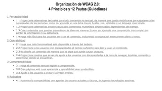 Resumen de las pautas WCAG 2.0 de W3C