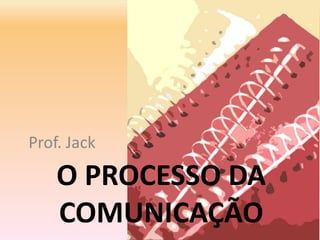 O PROCESSO DA
COMUNICAÇÃO
Prof. Jack
 