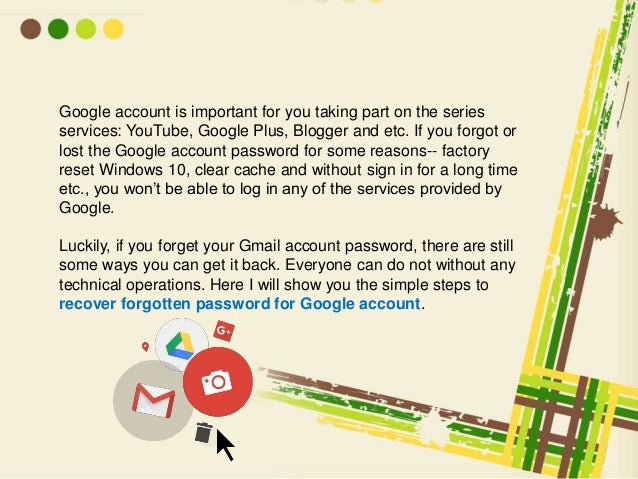 2 Options On Recover Forgotten Password For Google Account