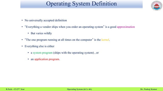 Operating System - Introduction | PPT