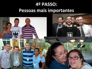 4º PASSO:
Pessoas mais importantes
 