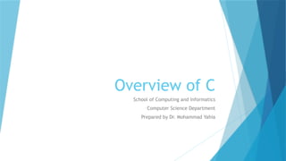 ppt - comprehensive guide to text processing in c++:... 2_Overview of C Programming Language.pptx