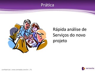 Prática




                                                Rápida análise de
                                                Serviços do novo
                                                projeto




confidencial | www.sensedia.com/br | 75
 