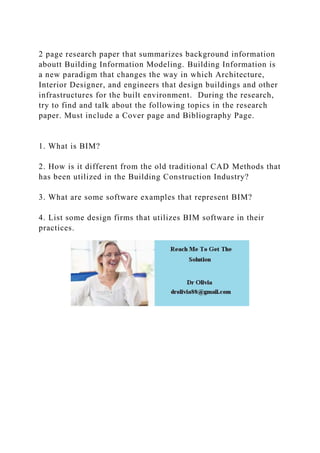 2 page research paper that summarizes background information aboutt .docx