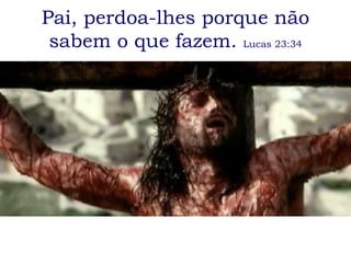 Pai, perdoa-lhes porque não sabem o que fazem.  Lucas 23:34 