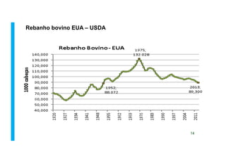 Rebanho bovino EUA – USDA
14
 
