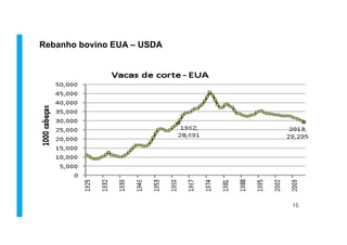 Rebanho bovino EUA – USDA
15
 