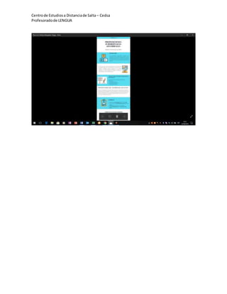 Centrode Estudiosa Distanciade Salta – Cedsa
Profesoradode LENGUA
 