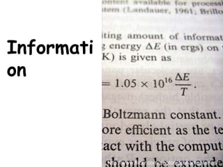 Swinburne
Informati
on
http://www.flickr.com/photos/arenamontanus/
 