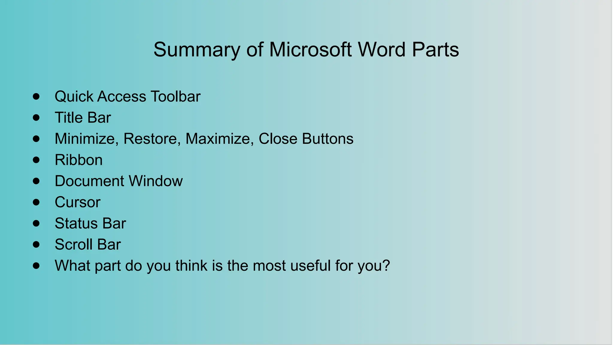 (2) Understanding The Parts of MS Word.pptx