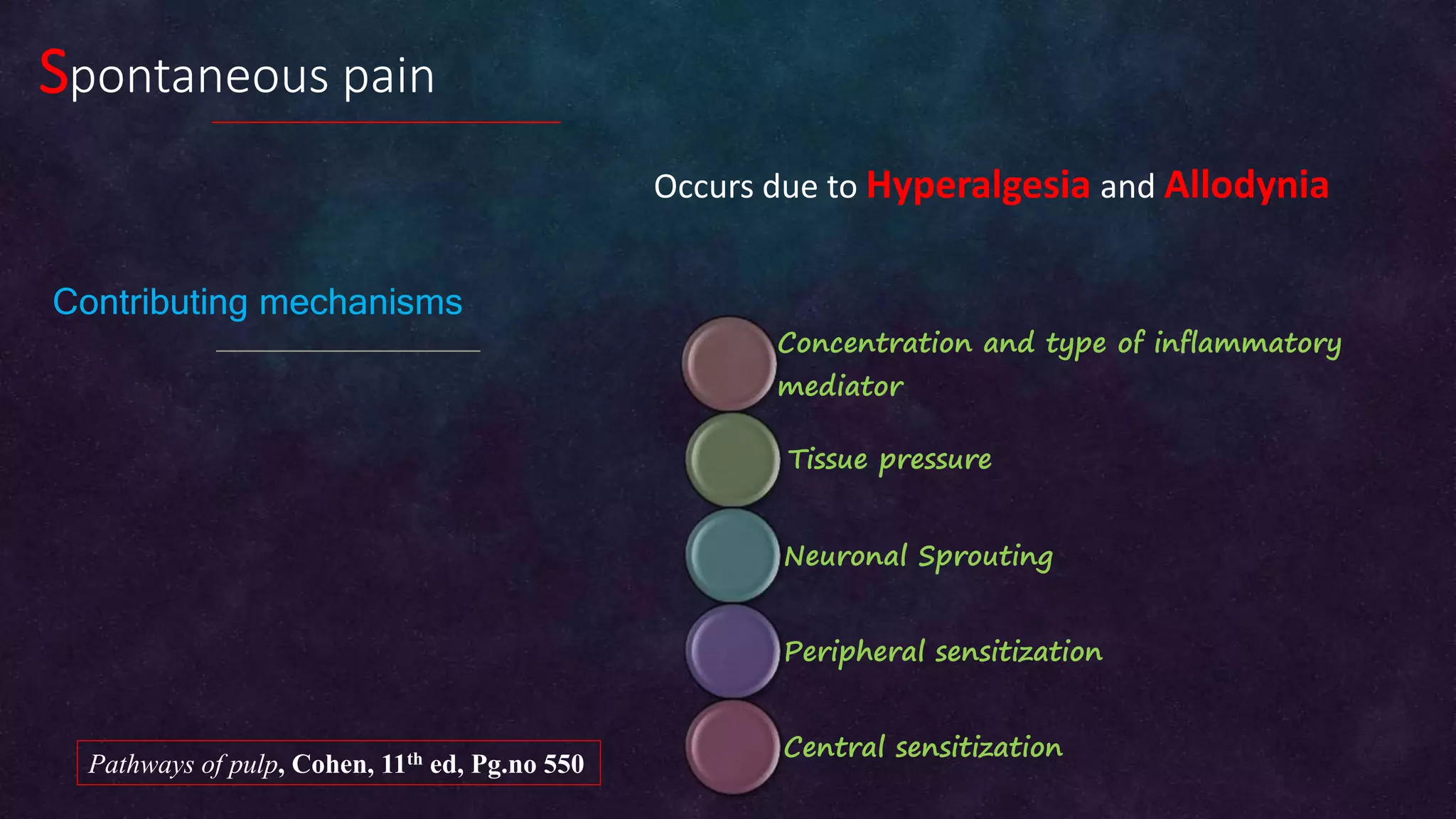 Dental pain (Irreversible pulpitis: Pathophysiology) | PPTX