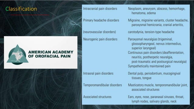 Dental pain (Irreversible pulpitis: Pathophysiology) | PPTX