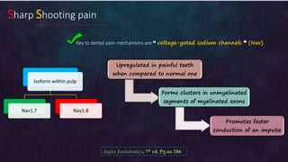 Dental pain (Irreversible pulpitis: Pathophysiology) | PPT