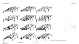 DGR, FA, UNAMCUBIERTASAparicio Diana
Paul Roberto
Octubre, 2020Vector Activo
Estructuras de cercha plana
Madera y acero
Combustible
Construcciones Tipo B
20– 80 m
6 100
 