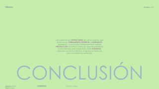 DGR, FA, UNAMCUBIERTASAparicio Diana
Paul Roberto
Octubre, 2020Híbridos
Las cubiertas son ESTRUCTURAS de cierre superior, que
sirven como CERRAMIENTO EXTERIOR o INTERMEDIO
(entrepiso), cuya función fundamental es ofrecer
PROTECCIÓN al edificio contra los agentes climáticos
y otros factores, para resguardo, darle INTIMIDAD,
aislación acústica y térmica, al igual que todos los
otros cerramientos verticales.
CONCLUSIÓN
 