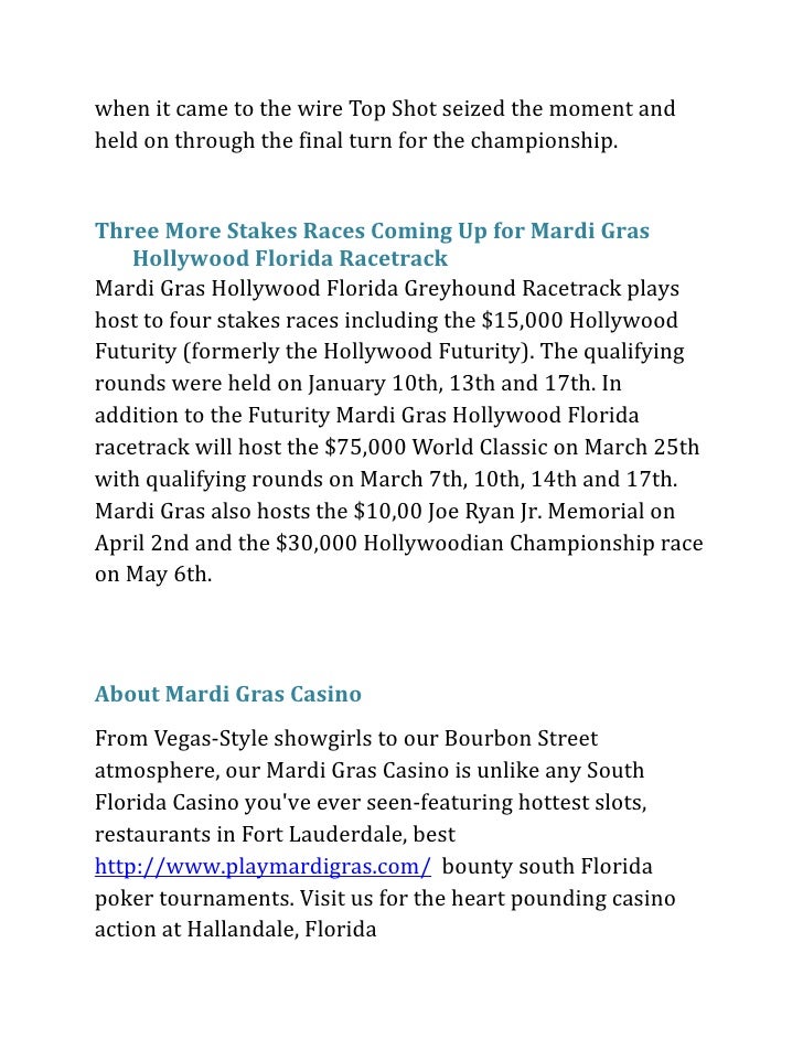 mardi gras in hollywood florida