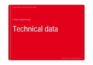 Technical data
Fronius Energy Package
Fronius International GmbH / Fronius Energy Package / December 1419
 