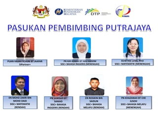 PUAN HAJAH ROAINI BT JAAFAR
SIPartner+
PN HJH ASMAH BT ABU HADZIM
SISC+ BAHASA INGGERIS (MENENGAH)
EOW YEE LENG, PHD
SISC+ MATEMATIK (MENENGAH)
EN MOHD ZAKRI BIN
MOHD DAID
SISC+ MATEMATIK
(RENDAH)
PN SANISAH BT
SAMAD
SISC+ BAHASA
INGGERIS (RENDAH)
EN ROSIKIN BIN
SAIDUN
SISC+ BAHASA
MELAYU (RENDAH)
PN KHAZANAH BT CHE
JUSOH
SISC+ BAHASA MELAYU
(MENENGAH)
 