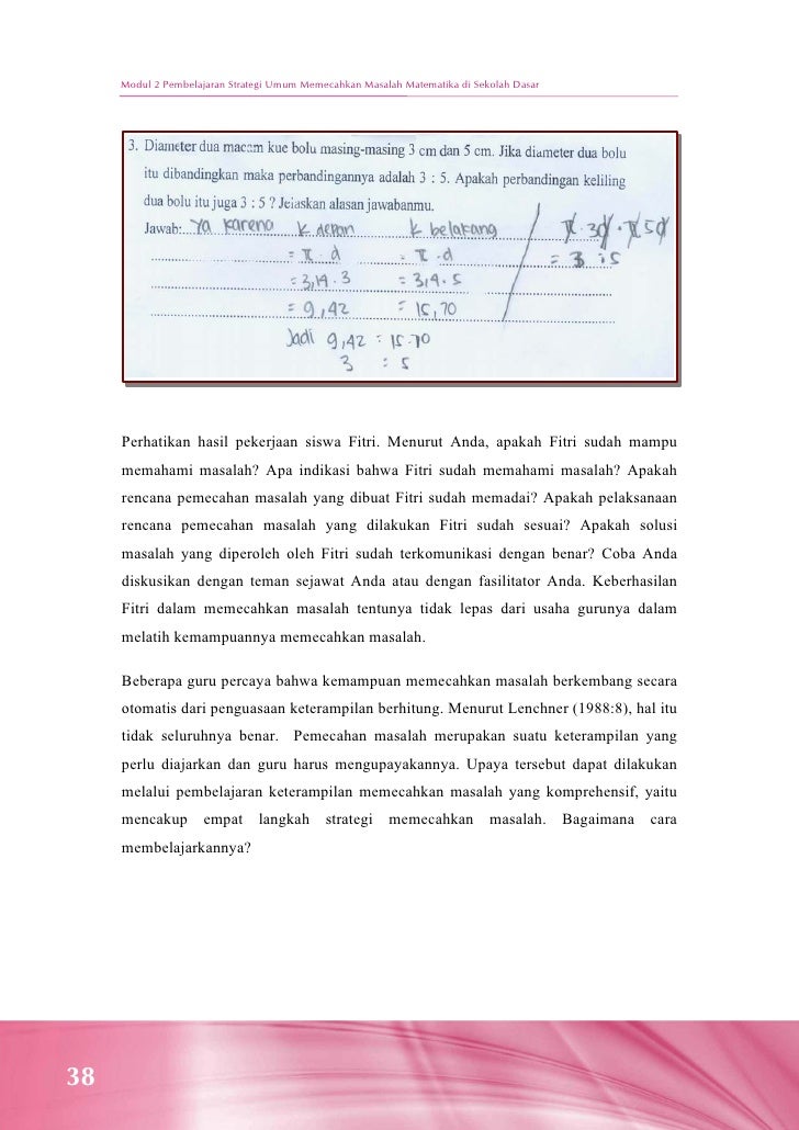 Pembelajaran Kemampuan Memecahkan Masalah Matematika di SD