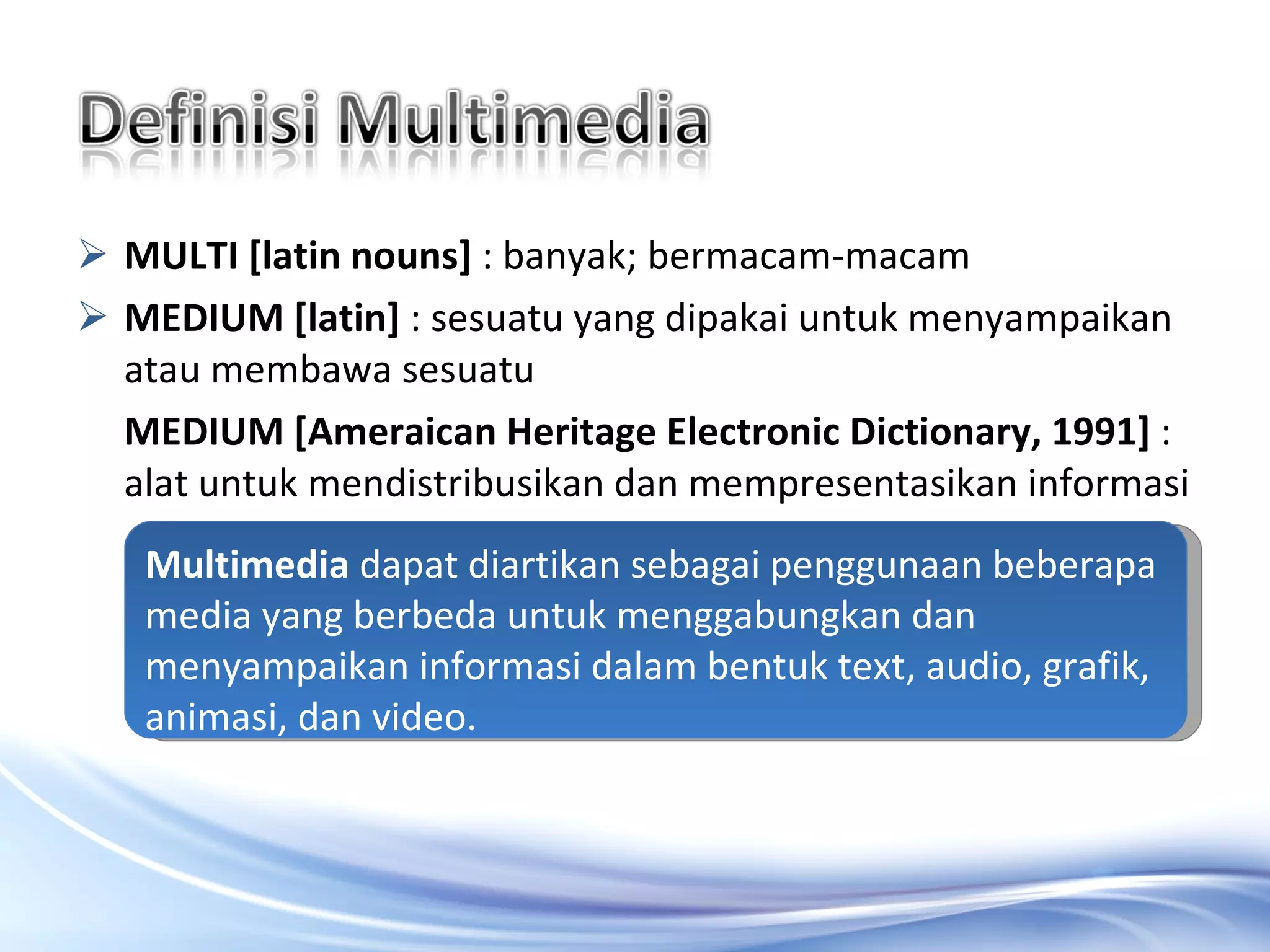 Pengantar Multimedia | PPT