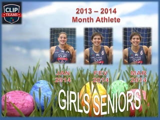 ATHLETE OF THE MONTH 2013-2014 - 2nd Term