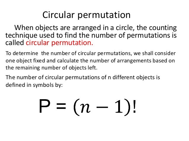 circular permutation circular permutation