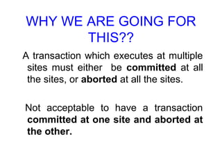 2 PHASE COMMIT PROTOCOL | PPT