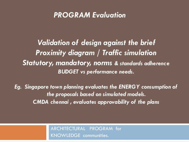 ARCHITECTURAL PROGRAMMING