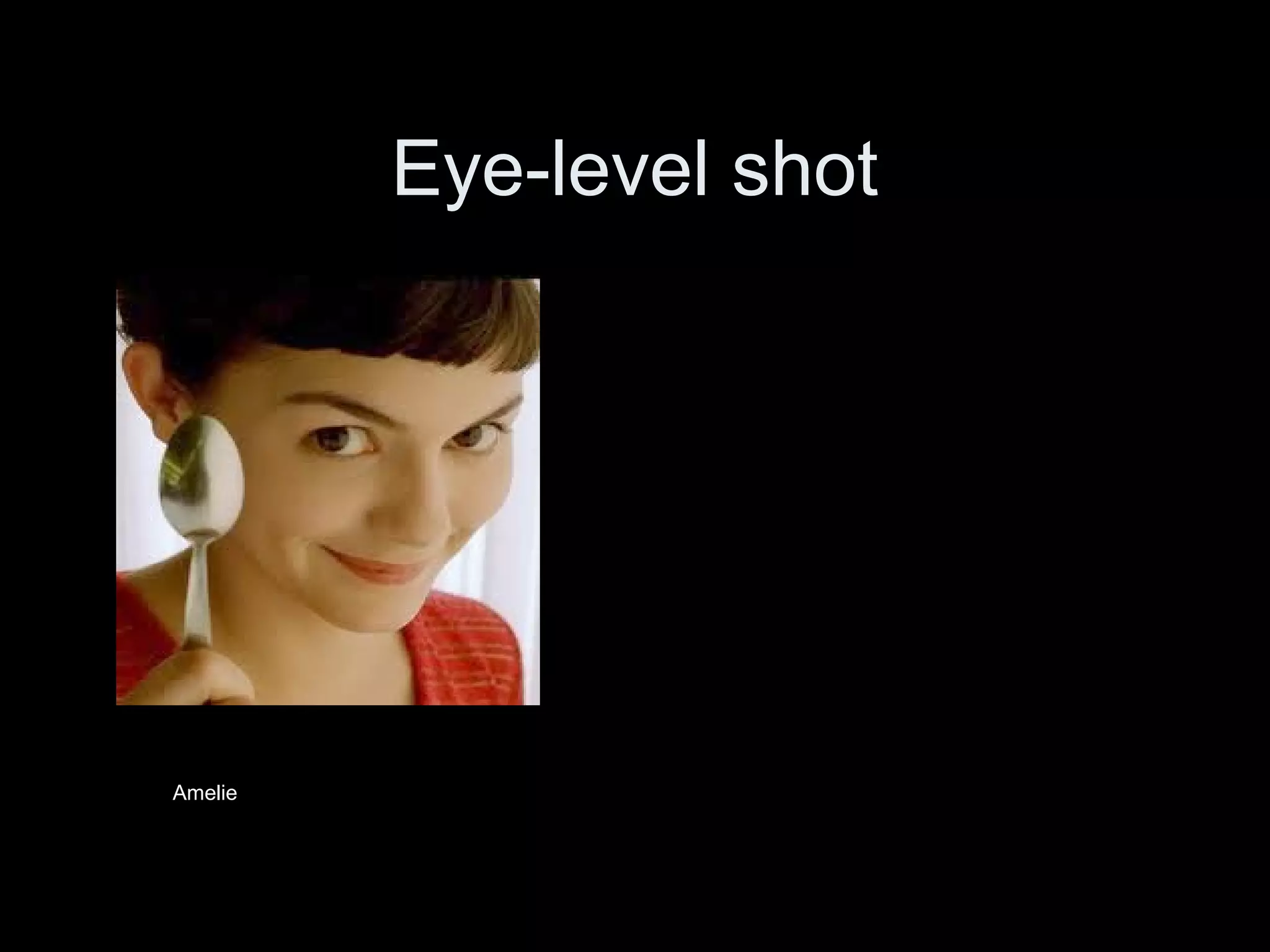 Eye-level shot
Amelie
 