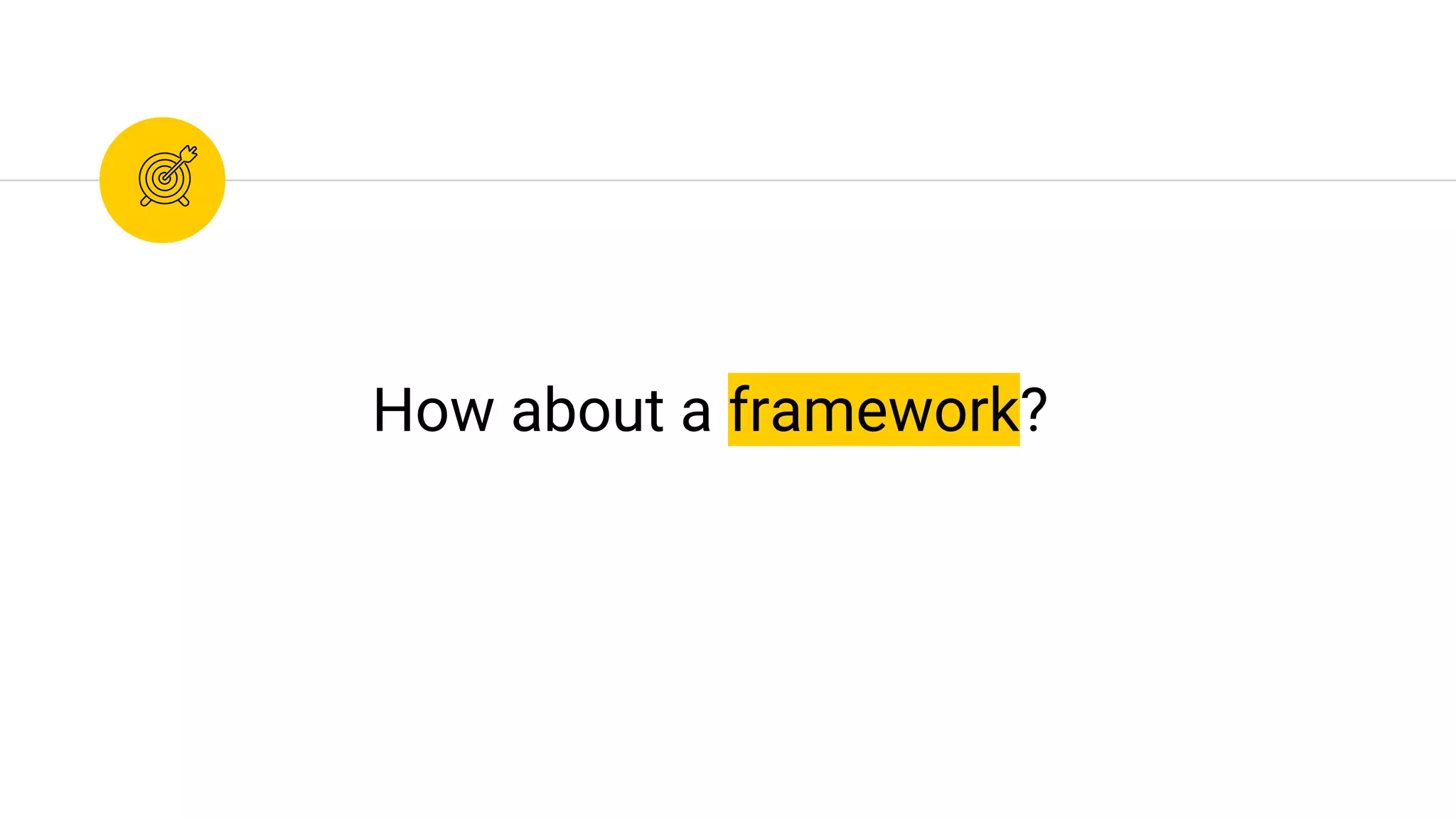 How about a framework?
 