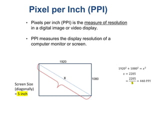 2_Pixels and Colors.pdf This is a second lecture slide Pixel and Colors ...