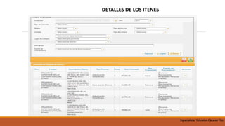 DETALLES DE LOS ITENES
Especialista Yohnston Cáceres Tito
 