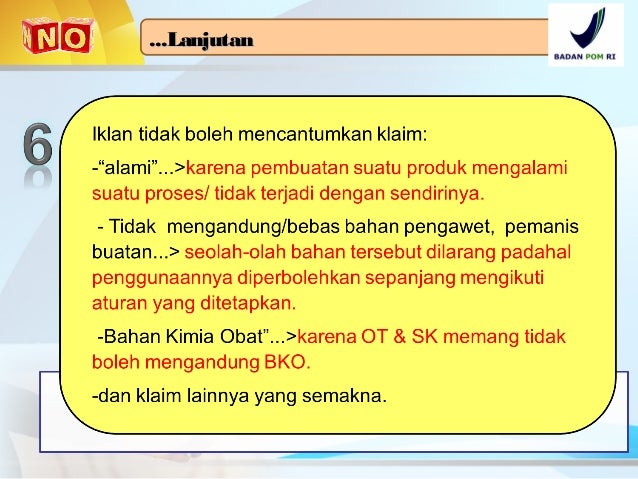 Pendaftaran Iklan Obat Tradisional dan Suplemen Makanan