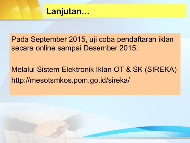 edar izin surat Makanan Suplemen Pendaftaran Obat Iklan Tradisional dan