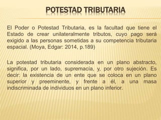 Poder, Potestad y Competencia Tributaria | PPTX