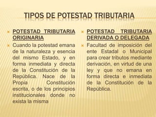 Poder, Potestad y Competencia Tributaria | PPTX