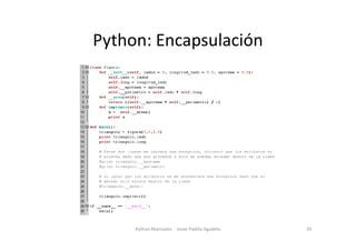 Python: Encapsulación




     Python Manizales - Jesse Padilla Agudelo   45
 