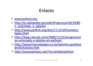 programación en python iii: proyectos prácticos –... Programacion Orientada a Objetos en python | PDF