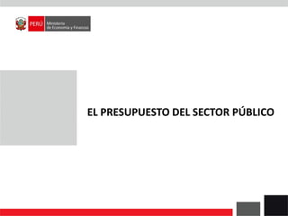 EL PRESUPUESTO DEL SECTOR PÚBLICO
 