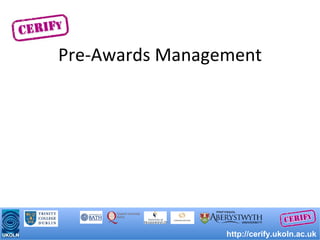 Pre-Awards Management | PPT