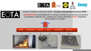 Eiropas novērtējuma dokuments (END) - European Assessment Document (EAD) –
(iepriekš ETAG) būvizstrādājumiem ir atzinīgs n...