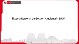 13
Sistema Regional de Gestión Ambiental - SRGA
 