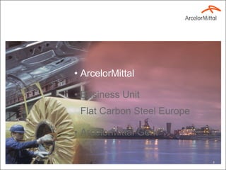 ArcelorMittal Business Unit Flat Carbon Steel Europe ArcelorMittal Gent 