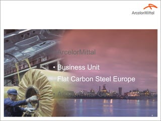 ArcelorMittal Business Unit Flat Carbon Steel Europe ArcelorMittal Gent 
