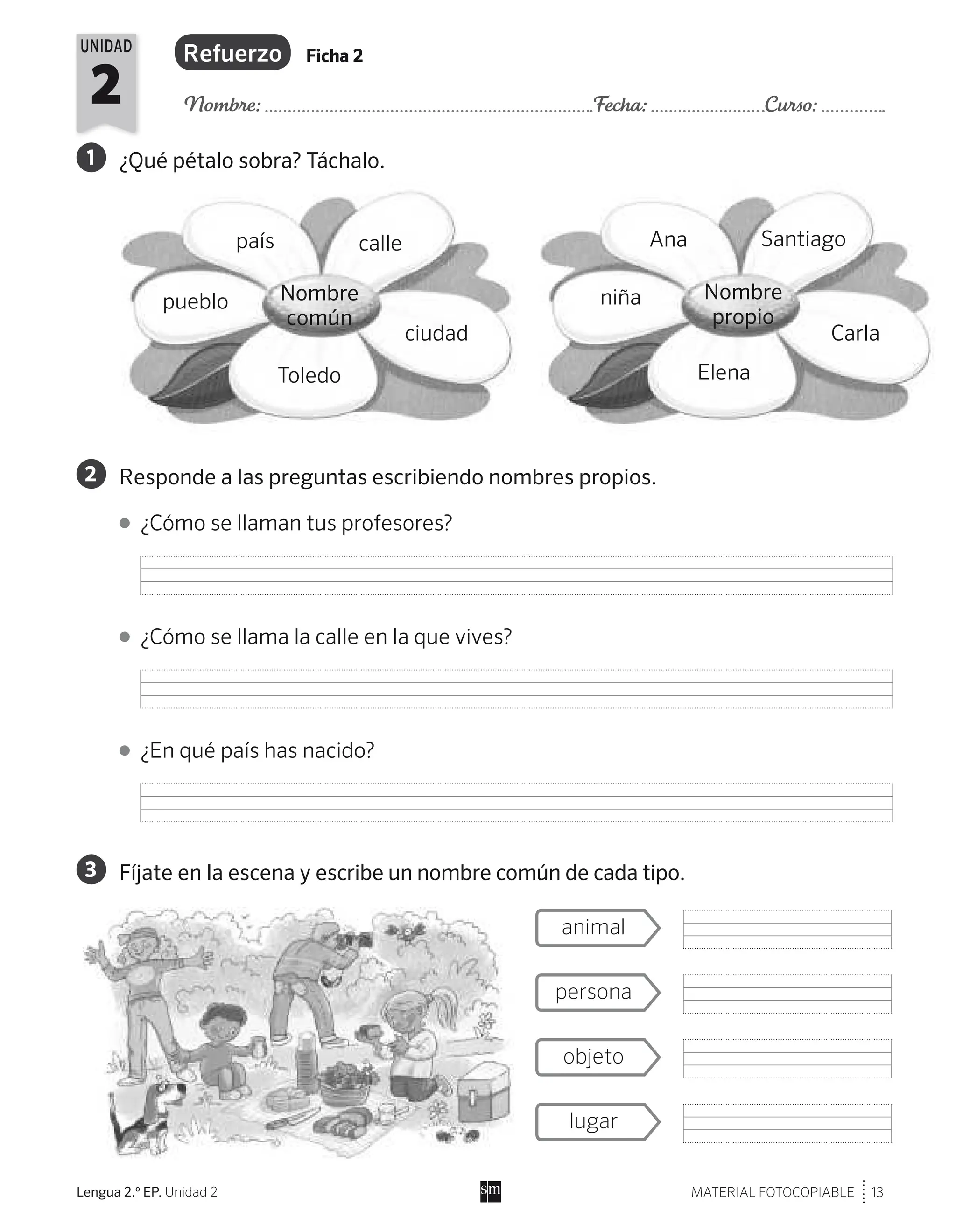 Refuerzo y ampliación - lengua 2º primaria - SM Mas Sabia | PDF