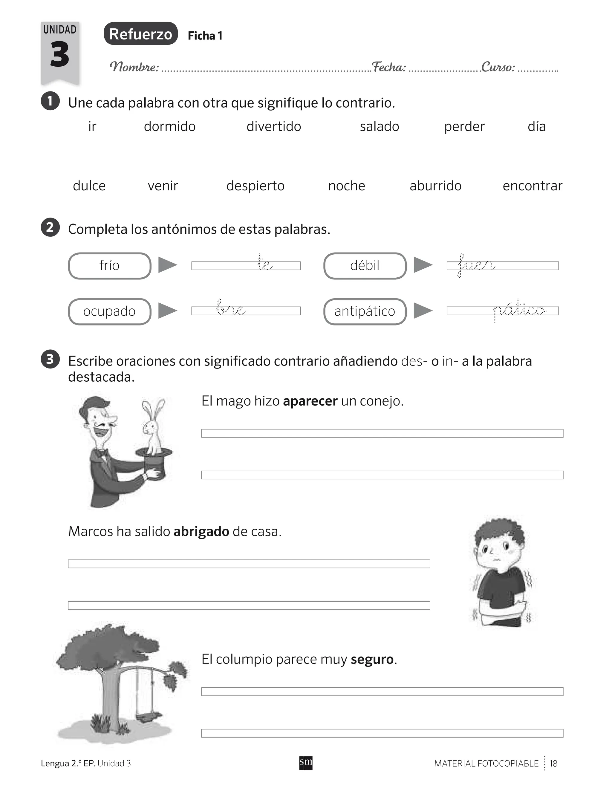 Refuerzo y ampliación - lengua 2º primaria - SM Mas Sabia | PDF